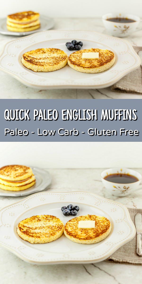 Quick Paleo English Muffins- The best and original paleo low carb English muffin.