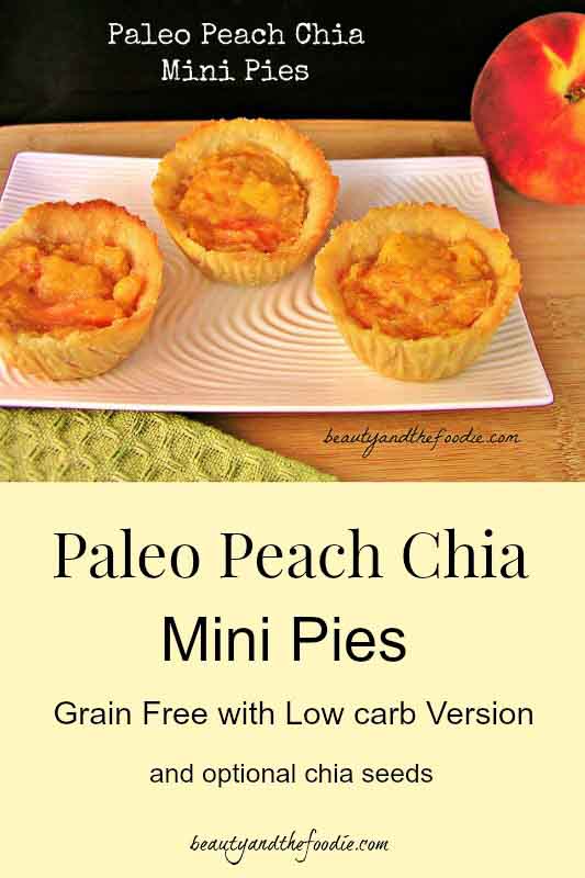 Paleo Peach Mini Pies, grain free and low carb version
