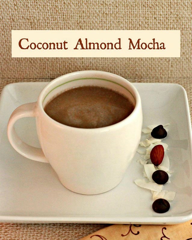 Coconut Almond Mocha- Paleo and Low Carb cafe mocha with candy bar flavors.