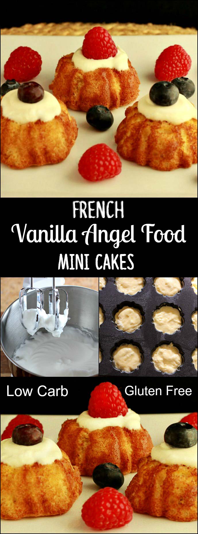 French Vanilla Angel Food Cake, grain free- Low carb, paleo and gluten free