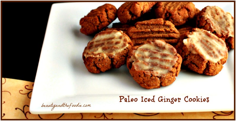Paleo Iced Ginger Cookies / beautyandthefoodie.com