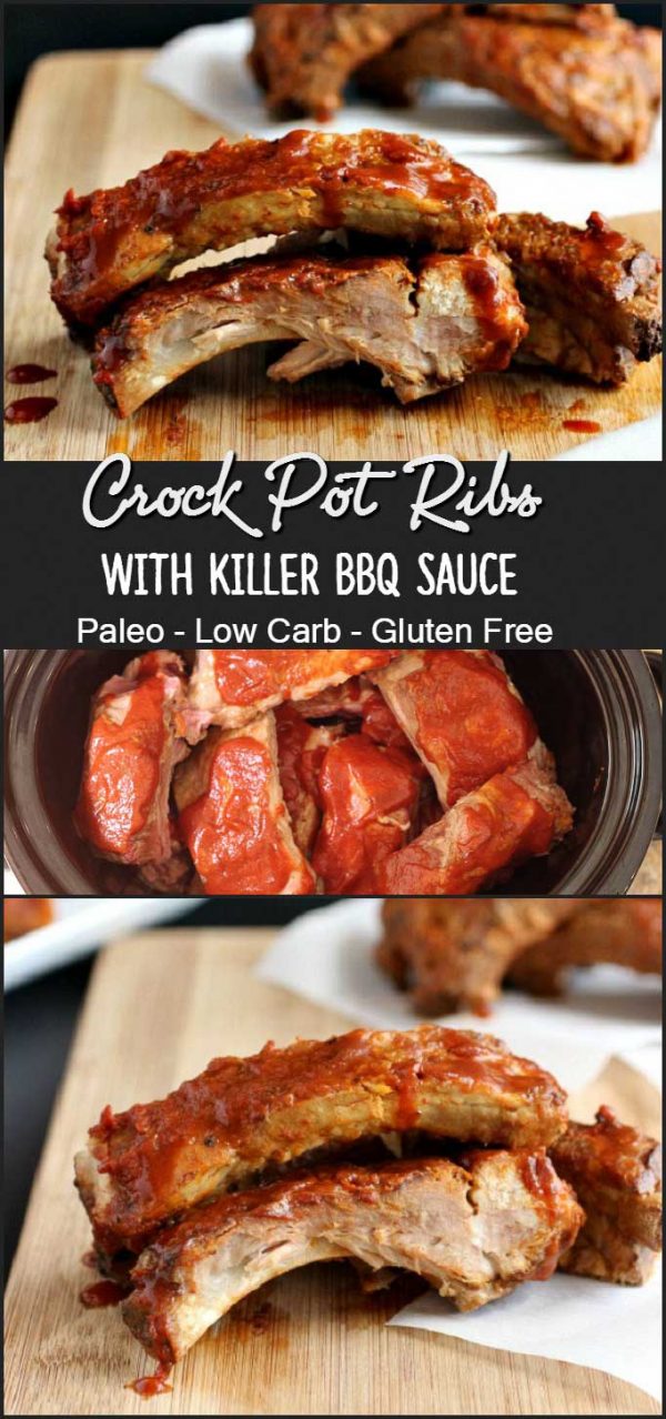 Crock Pot Pork Ribs With Killer Barbecue Sauce Beauty and the Foodie