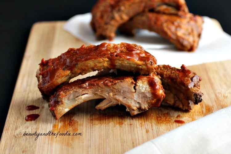 Crock Pot Pork Ribs with Killer Barbecue Sauce, Paleo, and low carb . beautyandthefoodie.com