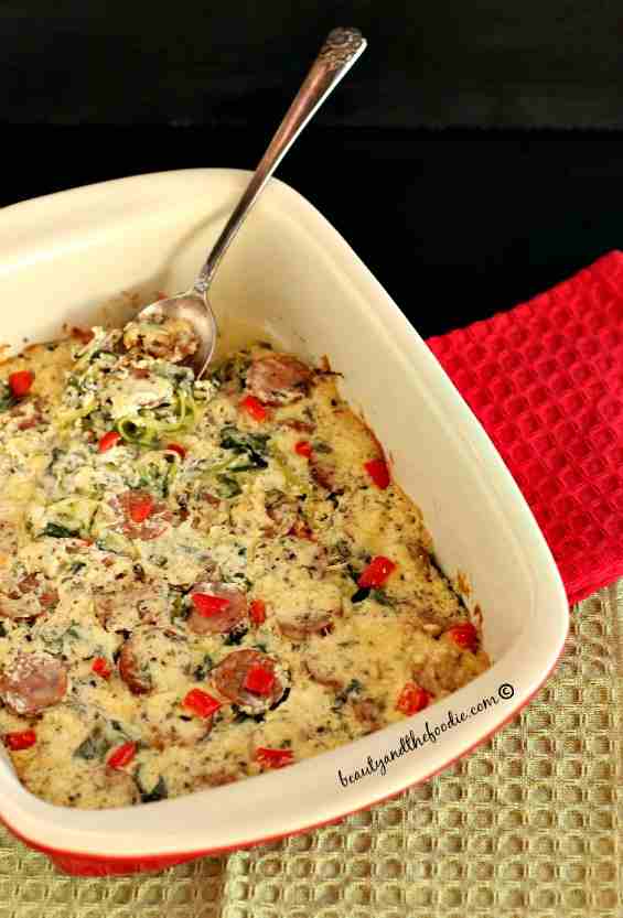 Italian Cheesy Sausage Zucchini Bake Beauty and the Foodie