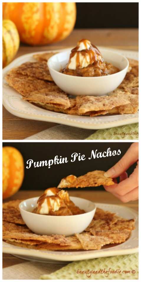 Paleo Pumpkin Pie Dessert Nachos. Grain free and low carb version. beautyandthefoodie.com