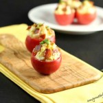 Bacon Egg Salad Tomato Bites , Grain free, paleo, and low carb #eggsaladbites #paleolowcarb