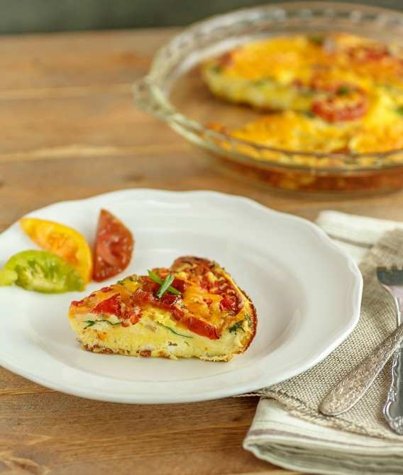 Bacon Ricotta Frittata, Grain free, primal and low carb. 