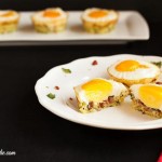 Egg Bacon Zucchini Nests, grain free, low carb and paleo