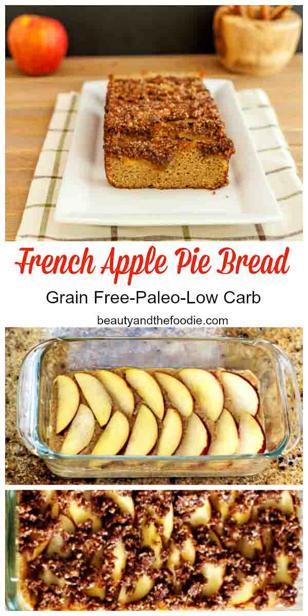 French Apple Pie Bread, paleo & low carb
