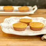Chocolate Peanut Butter Mini Cheesecakes- grain free, no bake, low carb