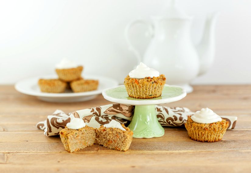 Carrot Cake Zucchini Muffins- paleo and low carb