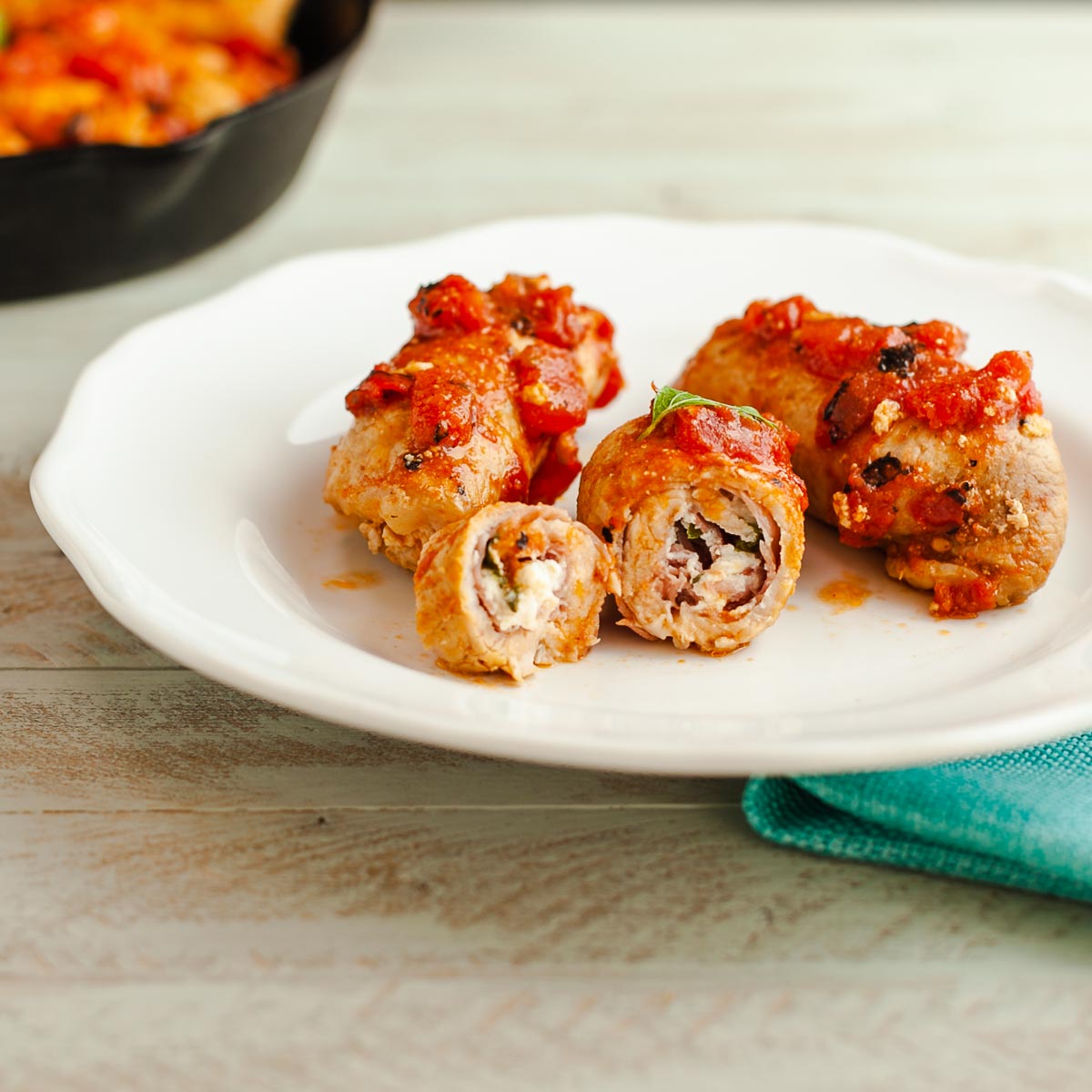 Italian Pork Rollatini Low Carb Beauty and the Foodie