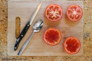 Tuna melt stuffed tomatoes-step 1