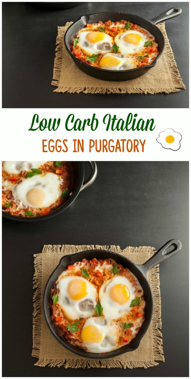 Low Carb Italian Eggs in Purgatory- Paleo, low carb and keto.