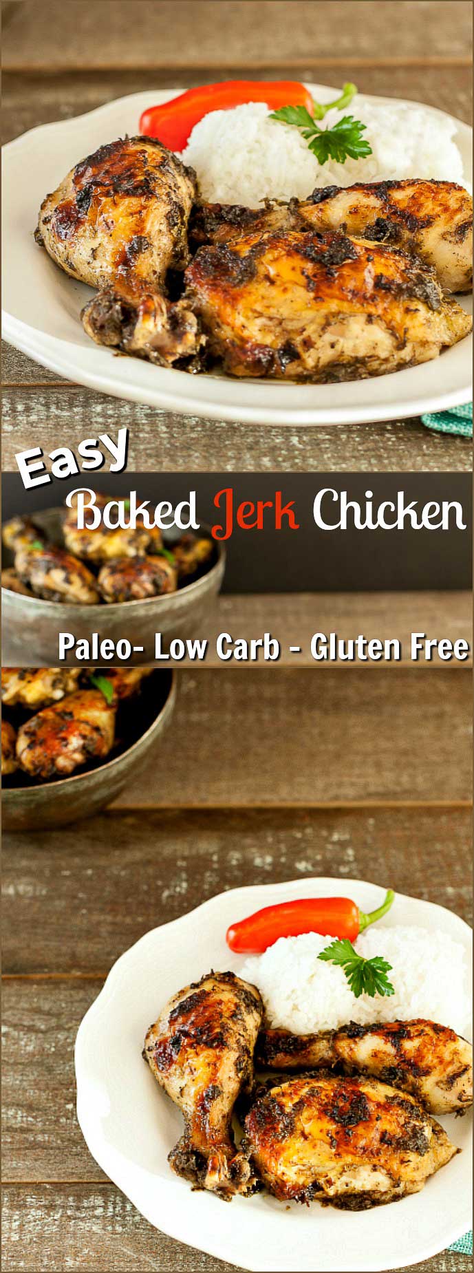 Easy Baked Jerk Chicken- Low Carb , Paleo, and Gluten Free