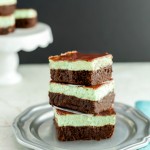 Cream Mint Brownie Bars- Low carb, gluten free, and primal.