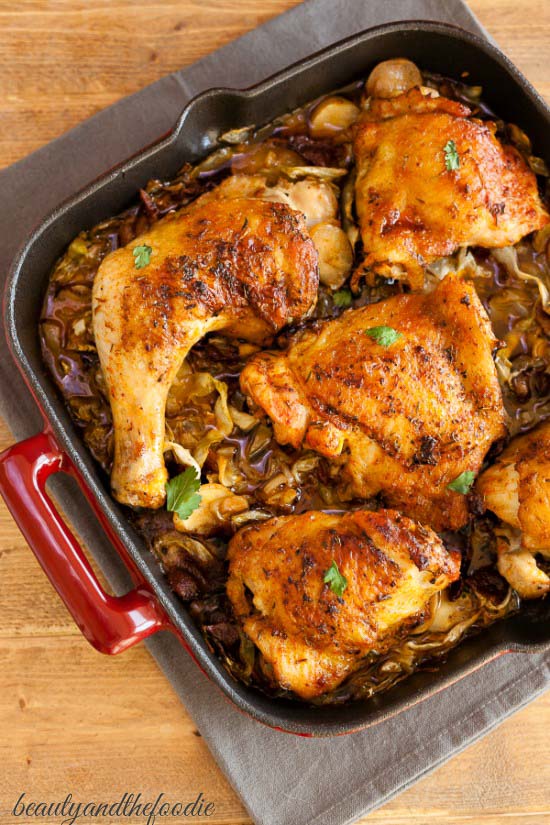 Chicken Bacon Cabbage Skillet Beauty And The Foodie