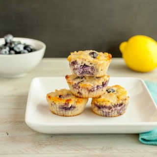Glazed Lemon Berry Muffins- paleo, gluten free and low carb