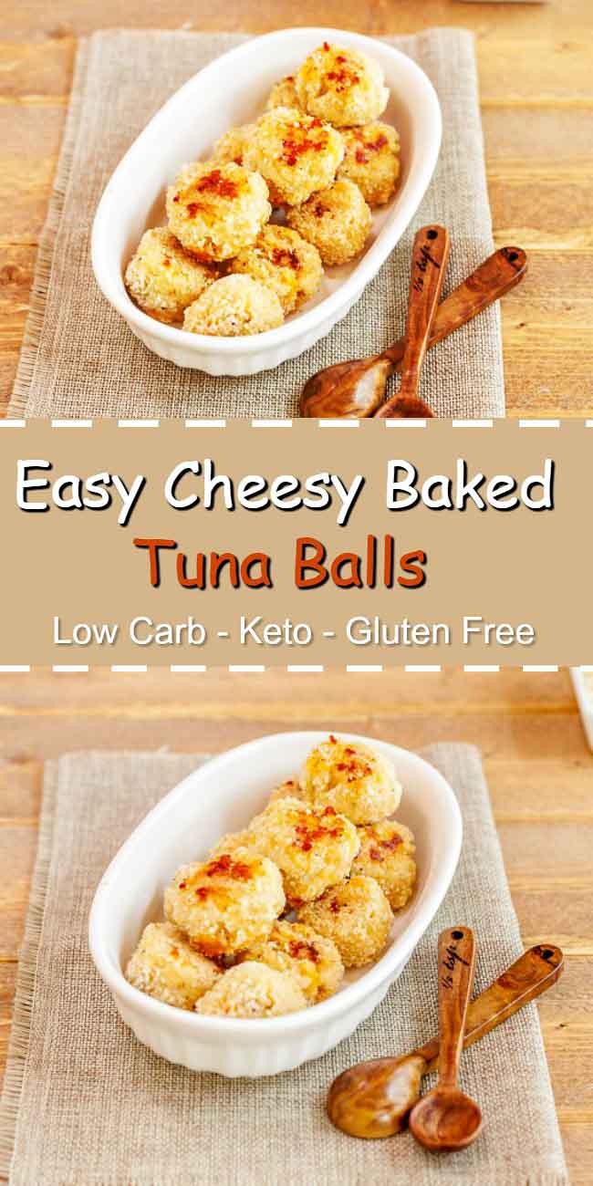 Easy Cheesy Baked Tuna Balls - Low carb, gluten free, and primal