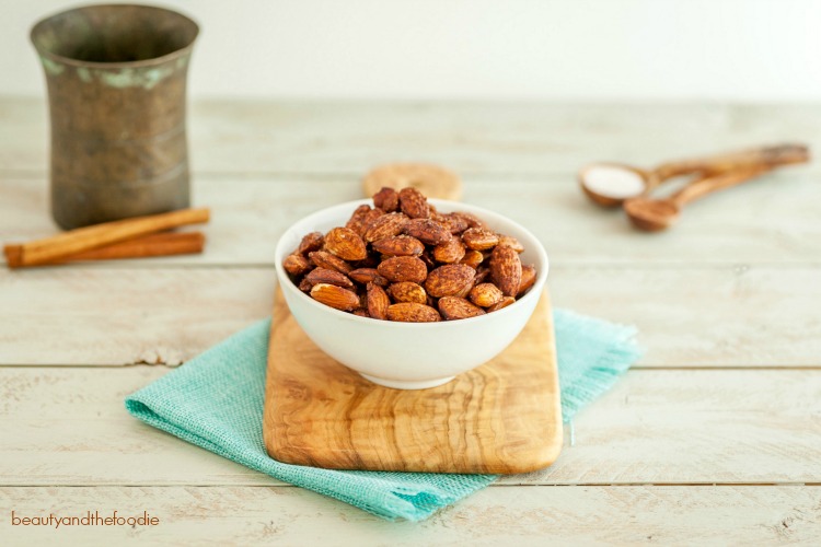 Cocoa Cinnamon Roasted Almonds- Paleo, low car, gluten free, and vegan