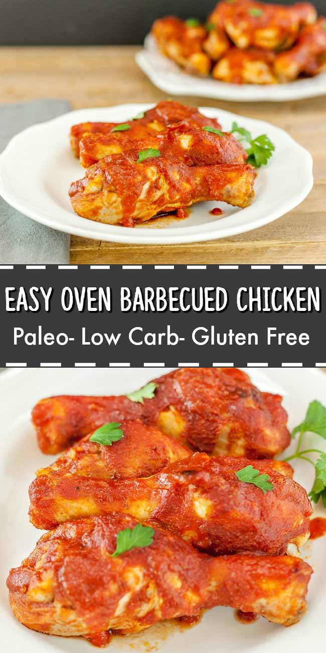 Easy Oven Barbecue Chicken - Low carb and Paleo. Simple and delicious!
