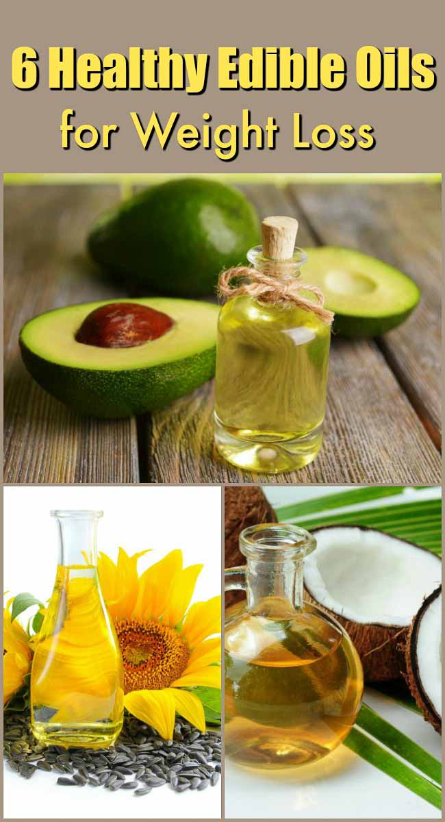 Healthy Edible Oils for Weight Loss - 6 healthy oils that aid in weight loss.