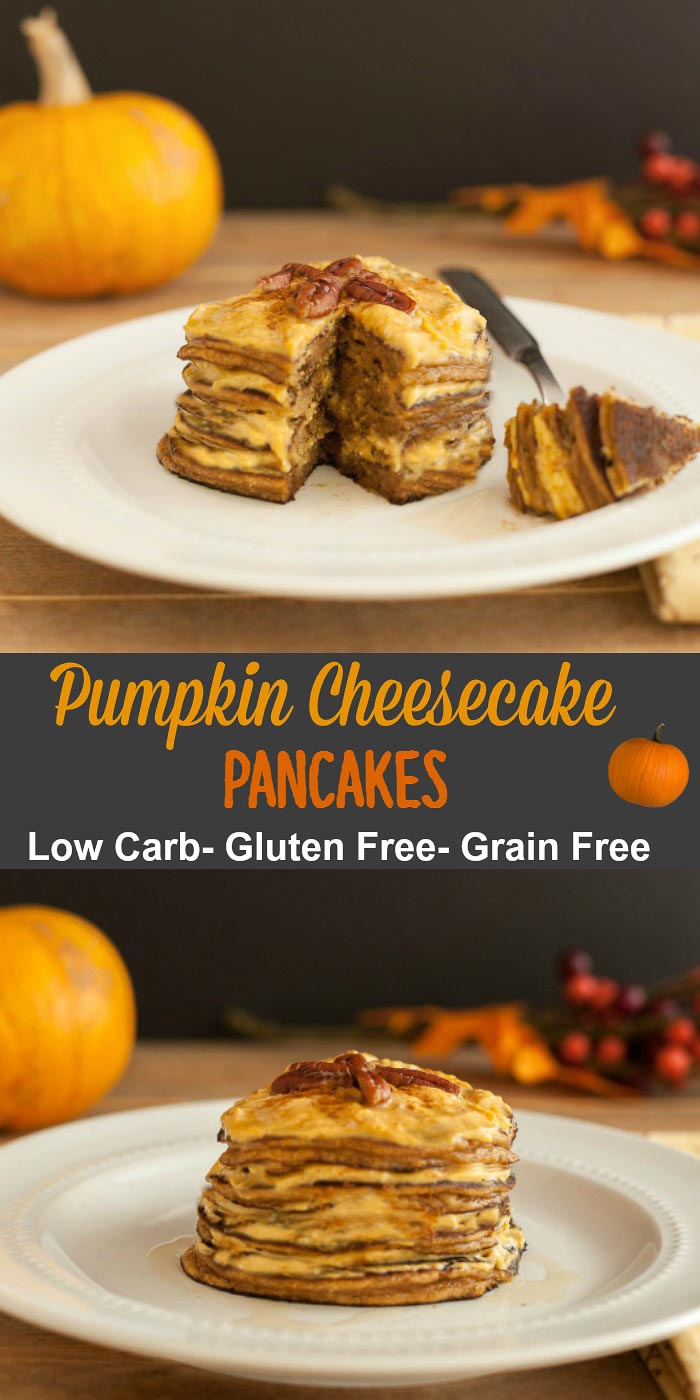 Pumpkin Cheesecake Pancakes Low Carb & Gluten Free