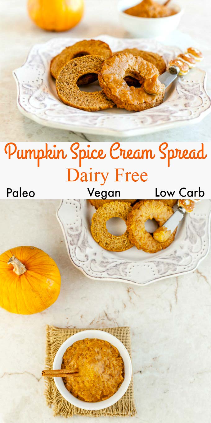 Pumpkin Spice Cream Spread Dairy Free- Paleo, Vegan, Low Carb and nut free version. Yum!