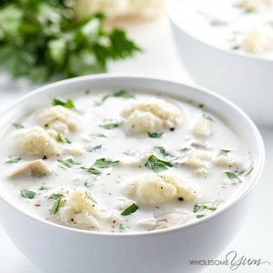 Low Carb Clam Chowder- Wholesome Yum