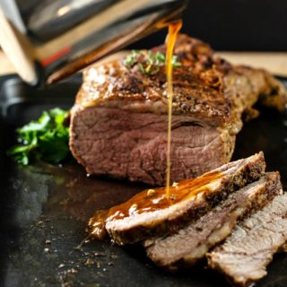 Easy One Pot Beef Roast with Wine Sauce- Low Carb Paleo and gluten free.