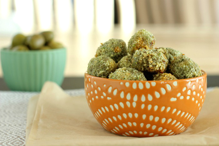 Oven Fried Stuffed Olives - Beauty and the Foodie
