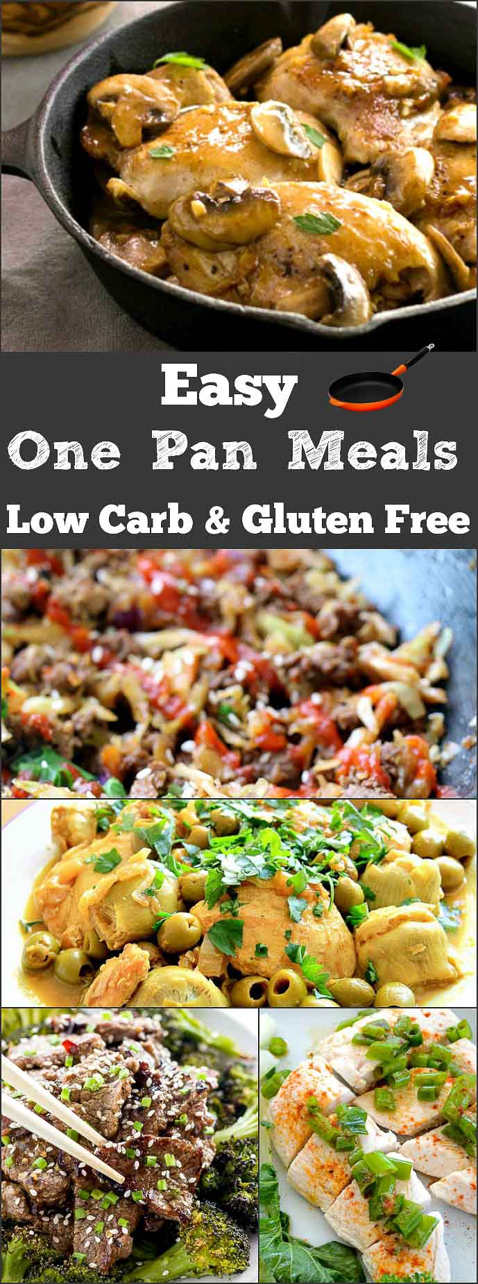 Easy One Pan Meals Low Carb- simple all in one pan meals