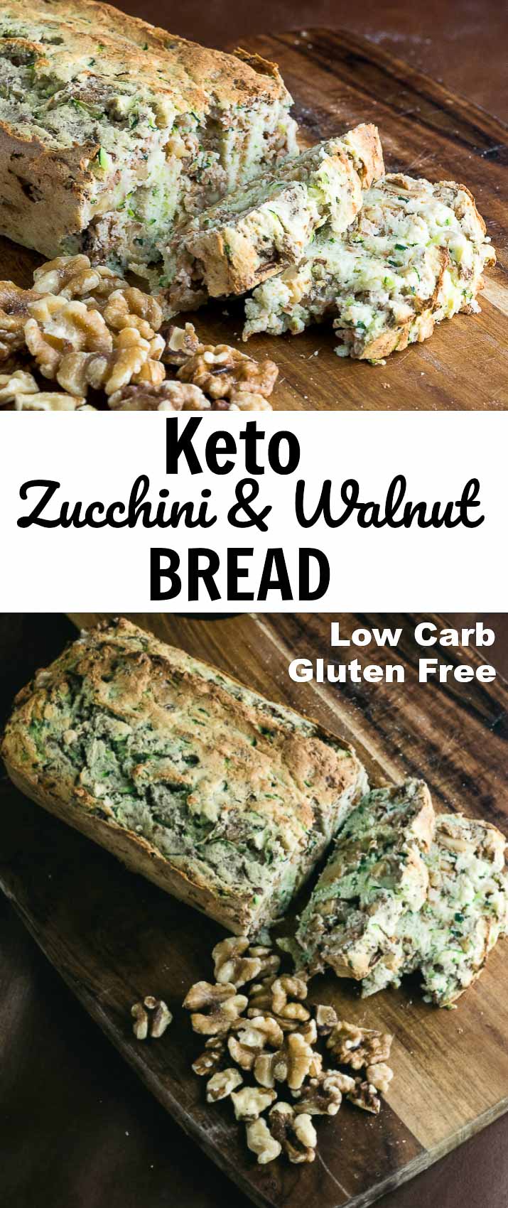 Keto Zucchini and Walnut Bread- Low Carb & Gluten Free