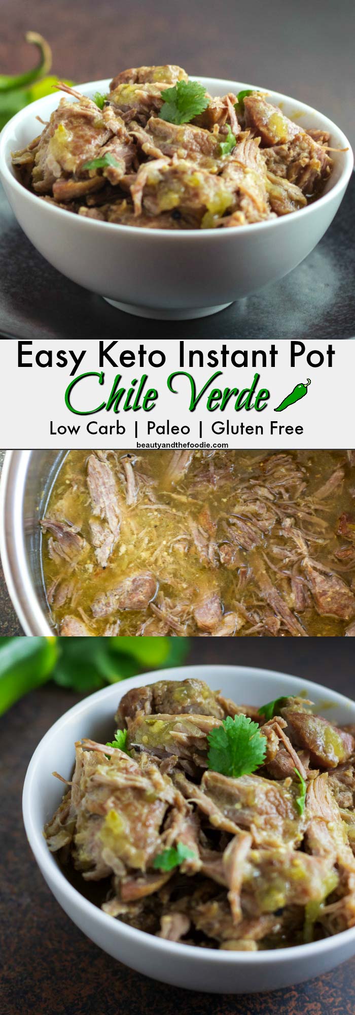 Easy Keto Instant Pot Chile Verde- Low Carb , Keto, Paleo & Whole 30.