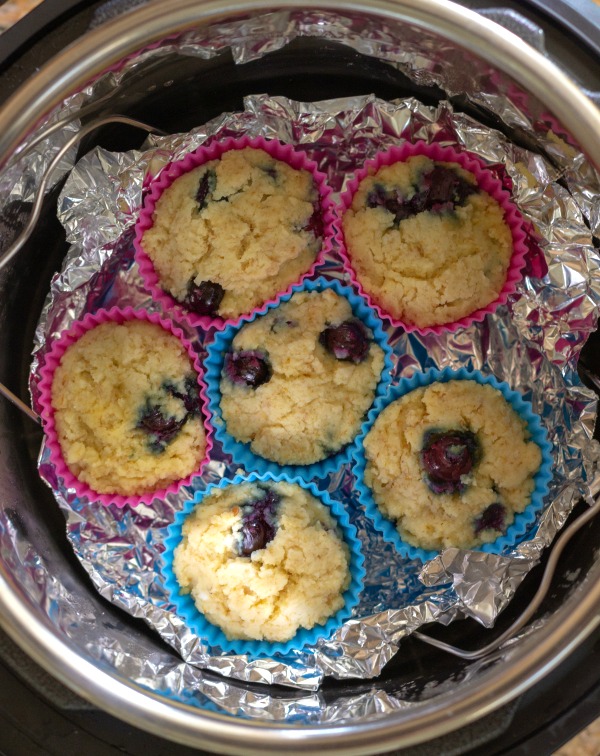 Keto Instant Pot Blueberry Muffins- Low Carb & Paleo