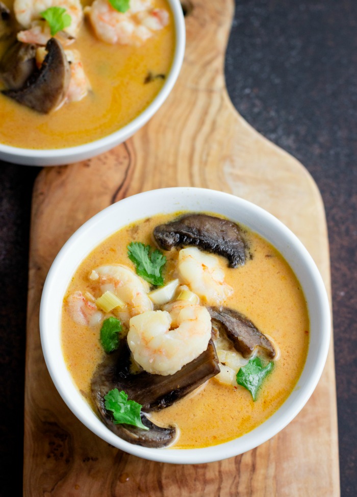 Keto Instant Pot Thai Shrimp Soup - Low Carb, Paleo & Whole30