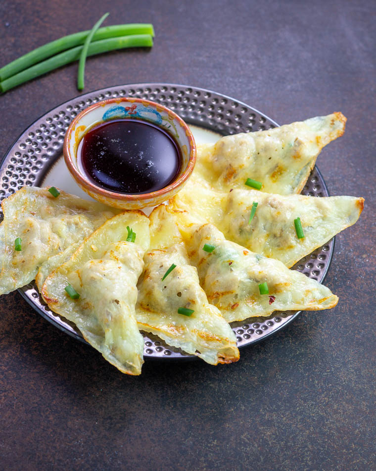 Easy Keto Potstickers with Asian Dipping Sauce- Keto and low carb pot-stickers that are simple to make! #keto #lowcarb #potstickers