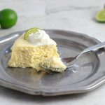 Keto Instant Pot Key Lime Cheesecake- keto, low carb, crust free and gluten free. #keto #instantpot #cheesecake
