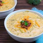 Instant Pot Keto Broccoli Chicken Bacon Cheese Soup - Low Carb & Gluten Free