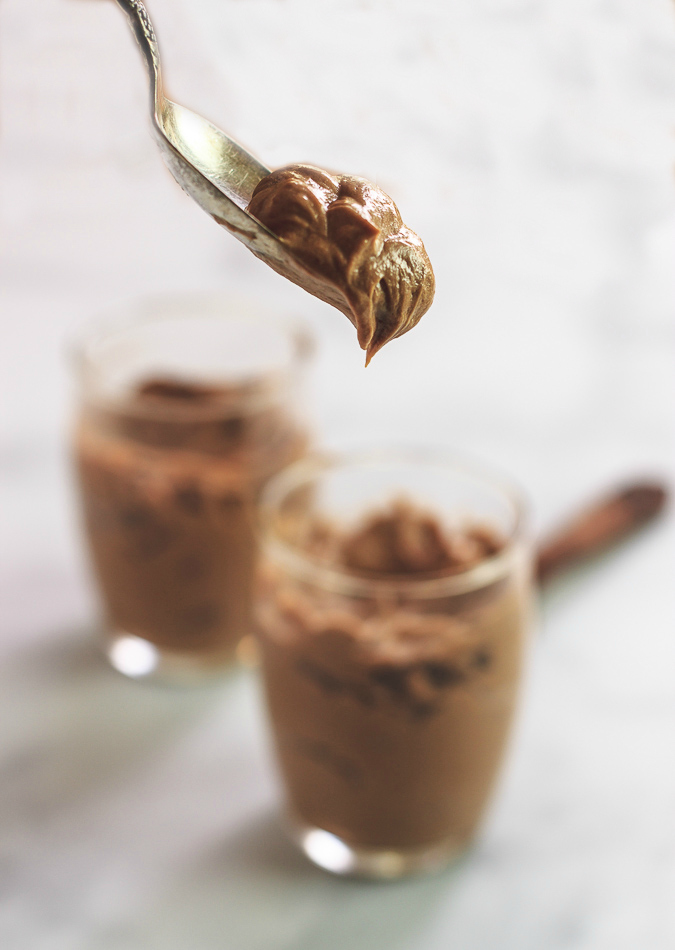 Easy Keto Chocolate Peanut Butter Mousse spoonful