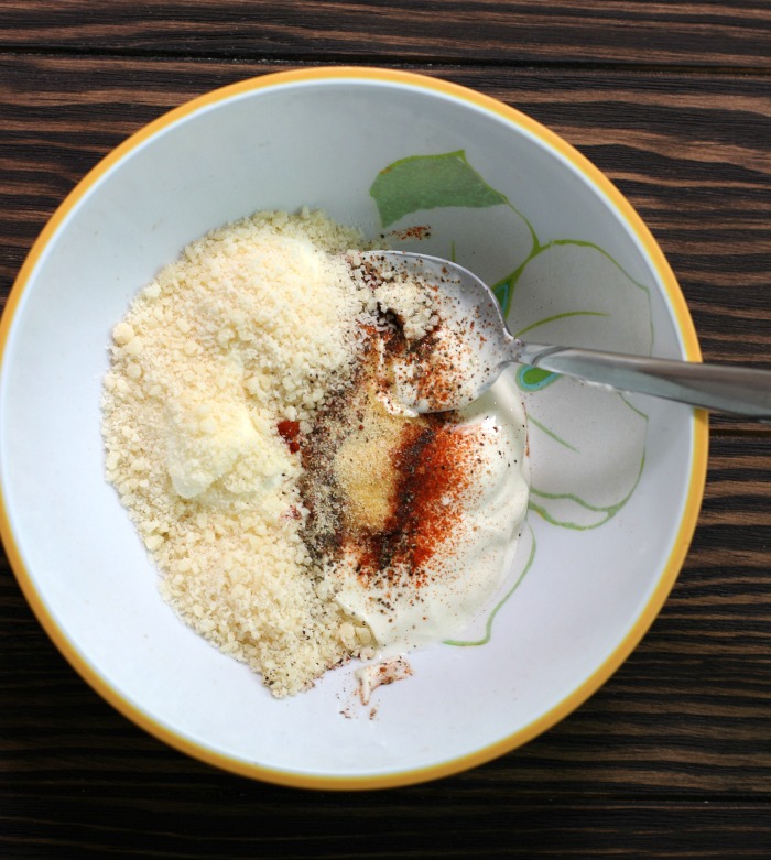 Keto Sour Cream Parmesan Chicken- prep 1