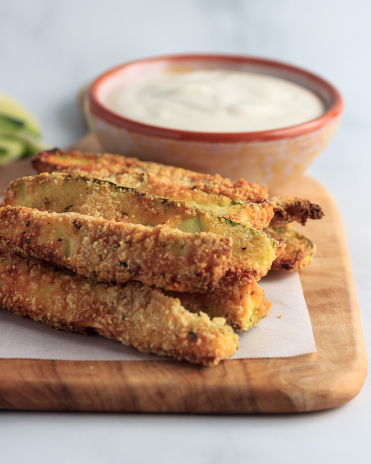 Keto Air Fryer Zucchini Fries - Beauty and the Foodie