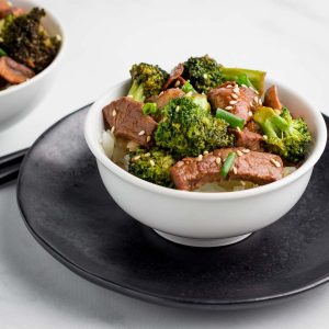 Keto Broccoli Mushroom Beef Bowls