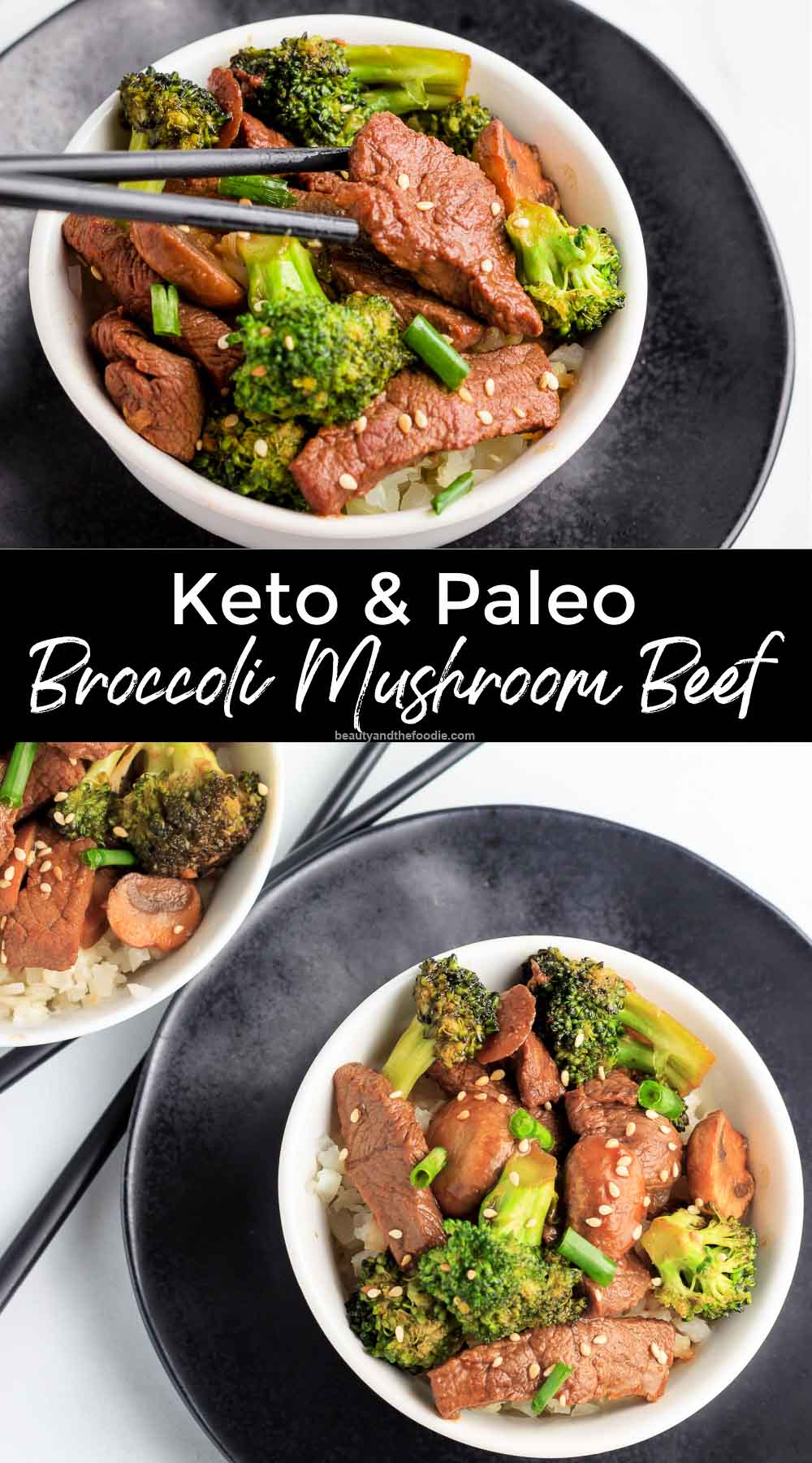 Broccoli mushroom Beef stir fry that is keto & paleo