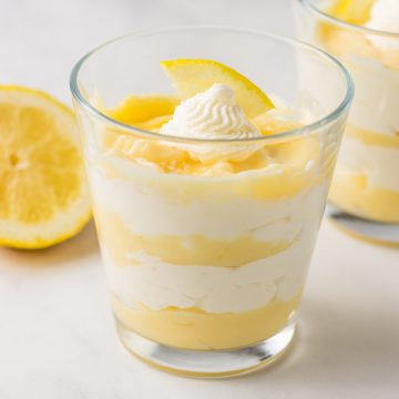a lemon and cream parfait