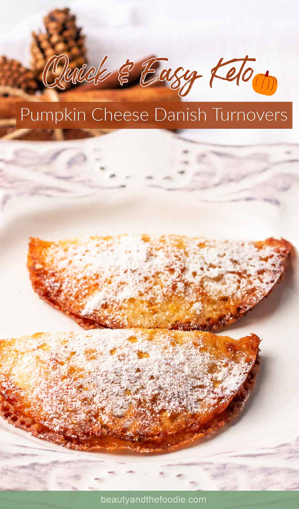 Keto Pumpkin Cheese Danish Turnovers