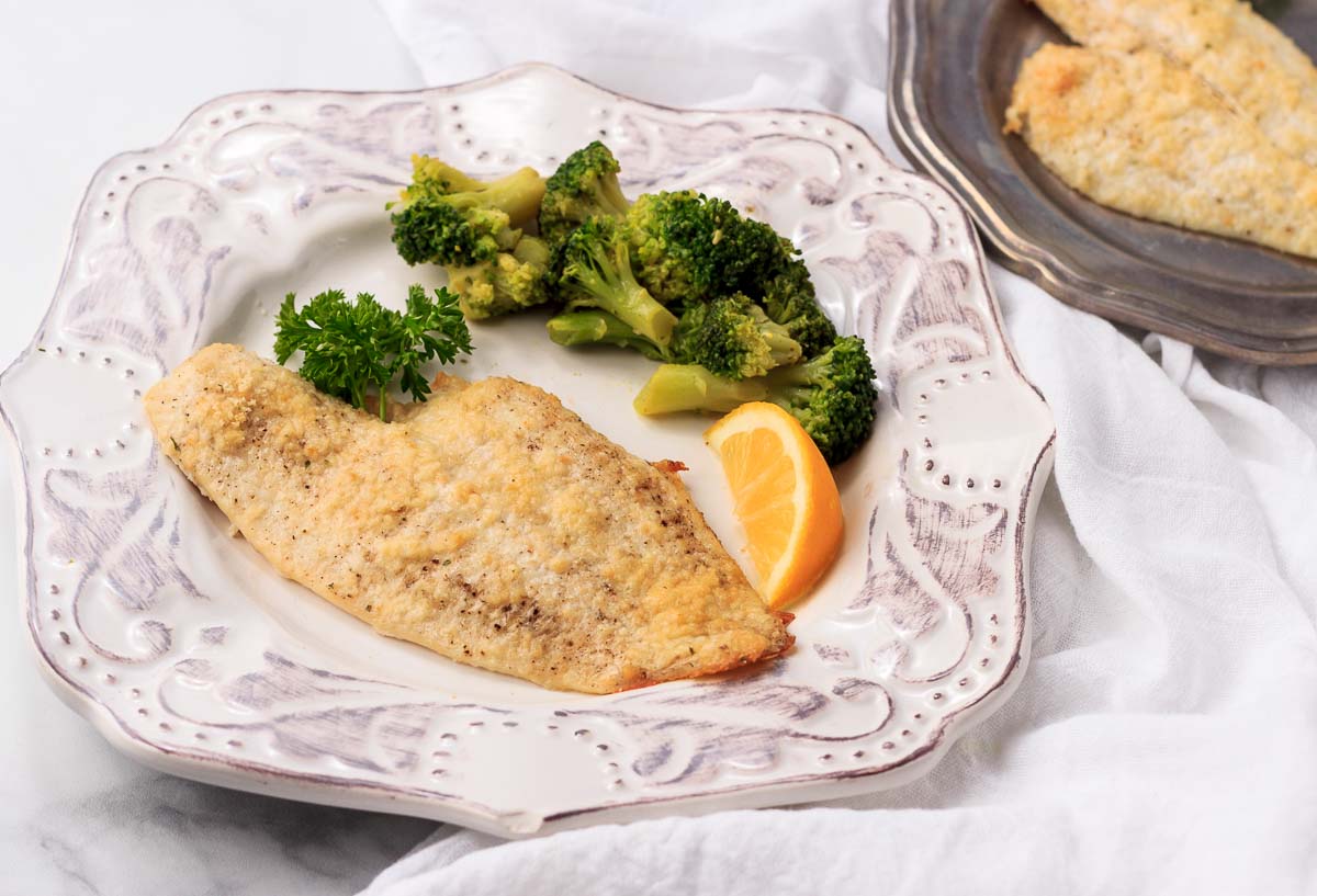 Keto Parmesan Crusted Flounder Fish Beauty and the Foodie