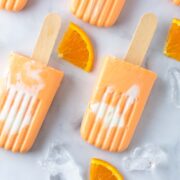 Orange Creamsicles that have a vanilla cream swirl.
