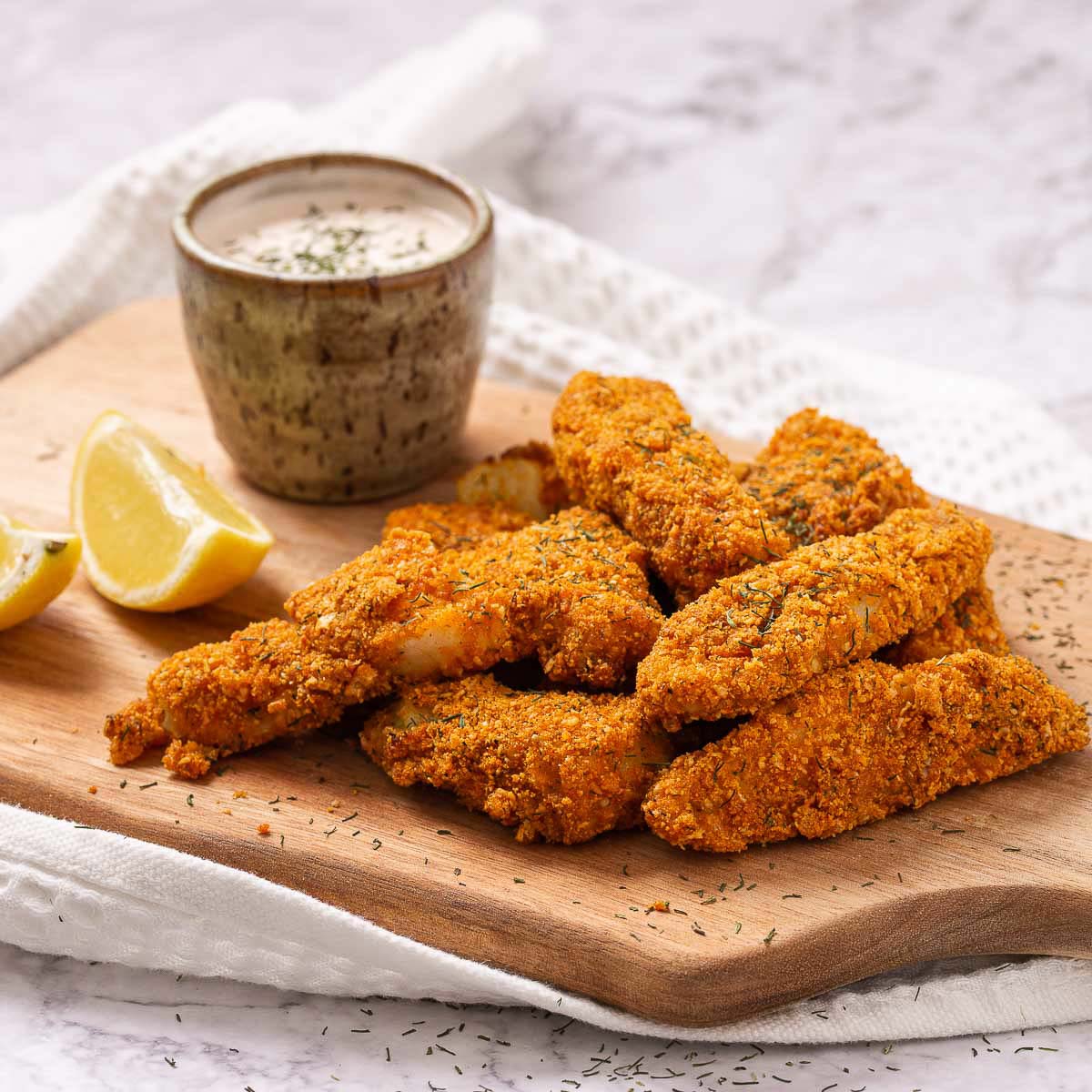Keto Air Fryer Fish Sticks - Beauty and the Foodie